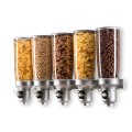 Turn N Serve Platinum Wall Mount 5 Liter, 5 Canister Cereal Dispenser